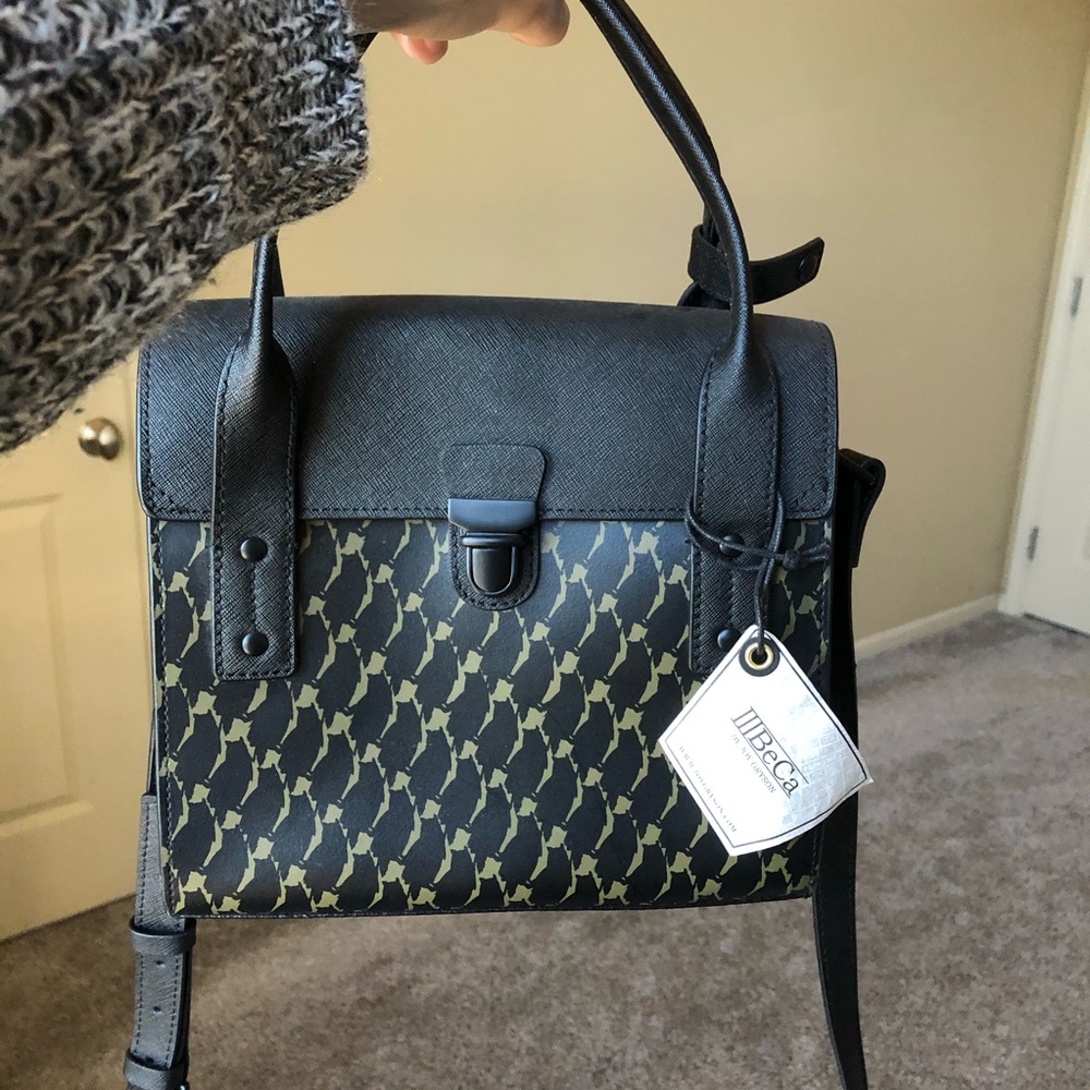 NWT III BeCa Graphic Owl Satchel Joy Gryson